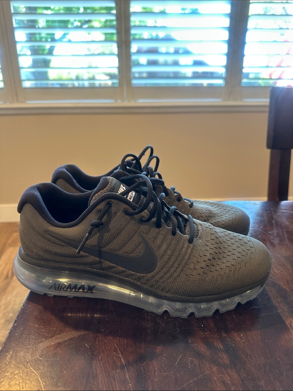 Nike Men’s Air Max Athletic Shoes — Olive Green/Black